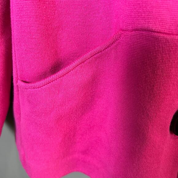 Anne Klein Pink Jacket with Large Buttons and Puff Sleeves Size Large Lagenlook - Picture 3 of 6